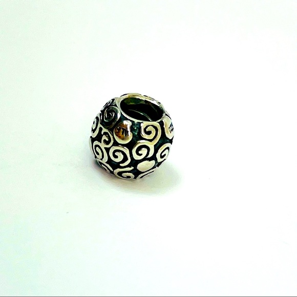 Pandora 925 Silver Swirl charm! Authentic! New! - Picture 2 of 2